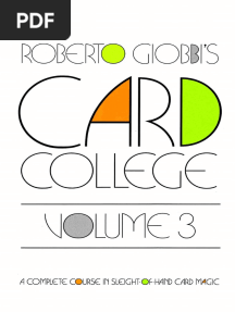 Card College Volume 3 by Roberto Giobbi 