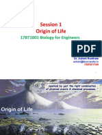 Session 1 Origin of Life: 17BT1001 Biology For Engineers