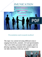 Communication: Group Presentation by
