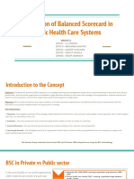 Application of Balanced Scorecard in Public Health Care Systems