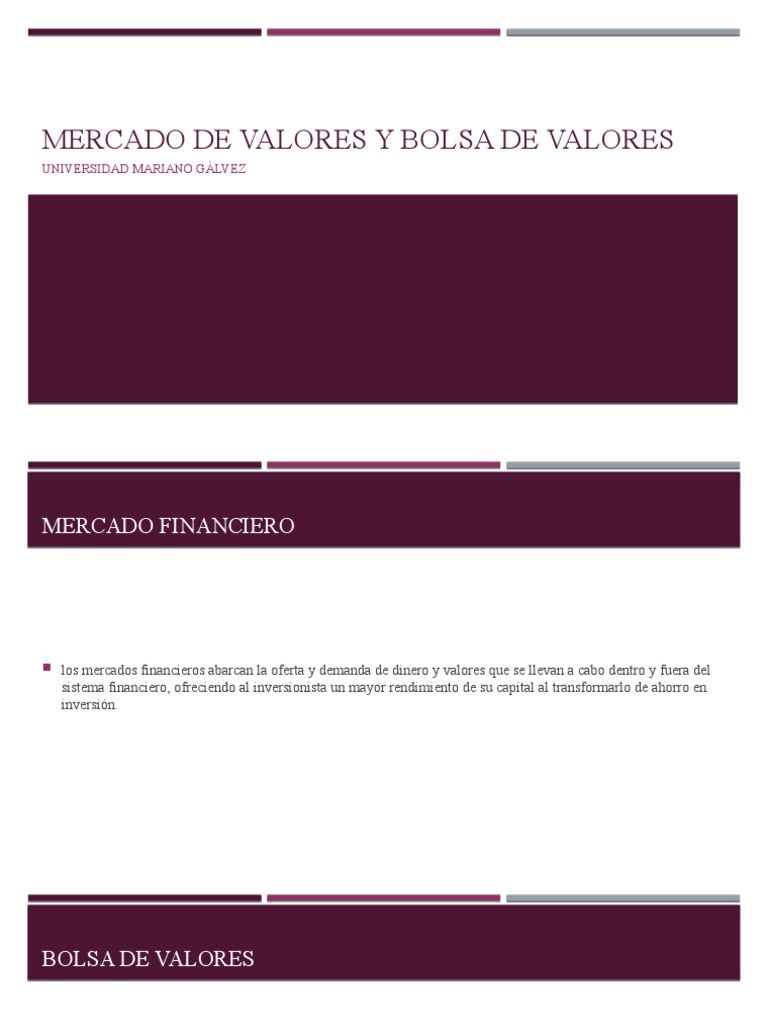 Mercado y Bolsa de Valores en Guatemala | PDF | Bolsa | Bolsa de Valores