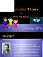 Subsumption Theory: David Paul Ausubel