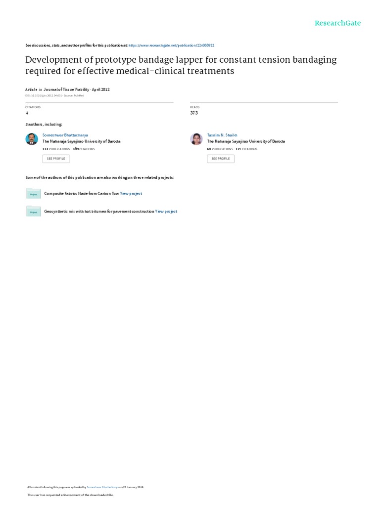Test Bandage PDF Pressure Measurement Calibration
