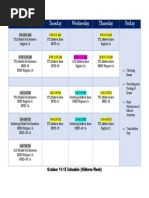 Midterm Week Schedule