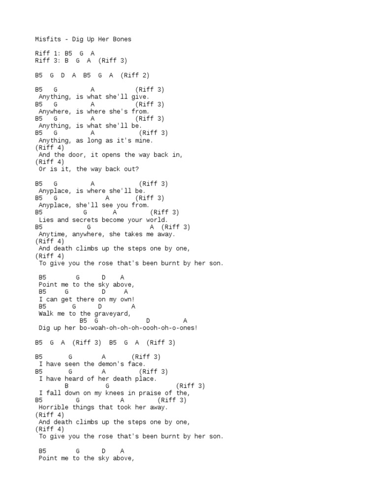 Misfits Dig Up Her Bones PDF