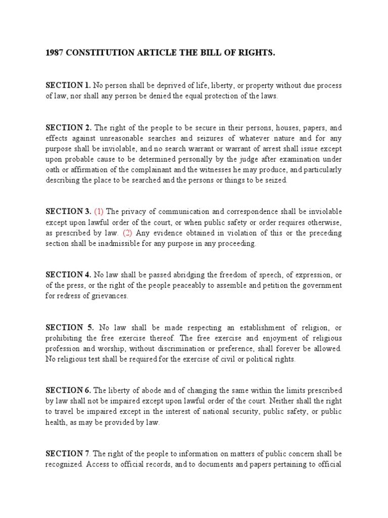 Bill of Rights | Download Free PDF | Search And Seizure | Bail