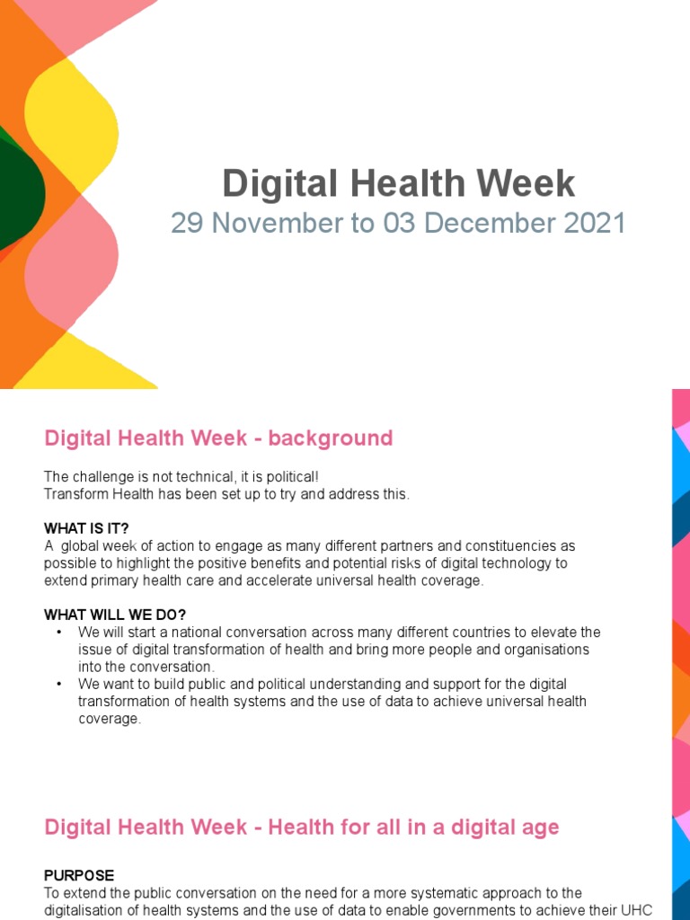 Digital Health Week PDF Governance Policy