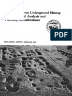 Underground Mining Subsidence: Predicting Impacts and Control Methods