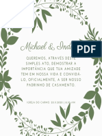 White & Olive Green Wreath Elegant Wedding Invitation (1)