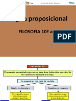 10º Ano - 2º Período - Lógica Proposicional - Formalização de Proposições+ Tabelas de Verdade+Inspetores de Circunstância