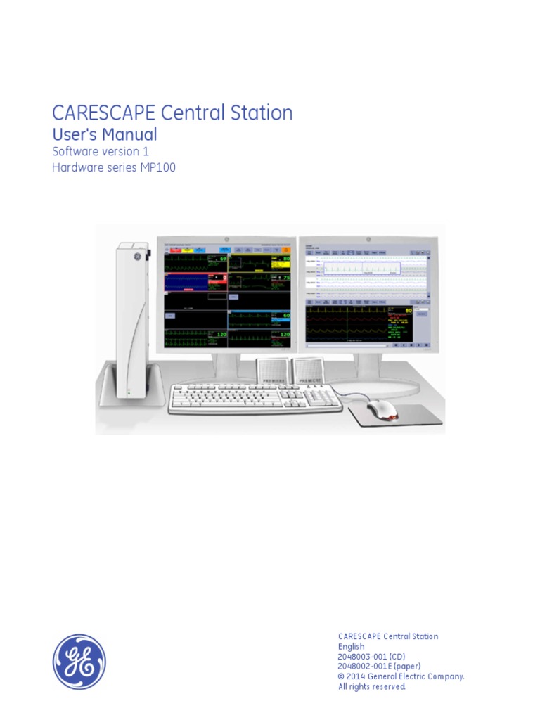 CARESCAPE Central Station User Manual 2048001001E PDF Monitoring
