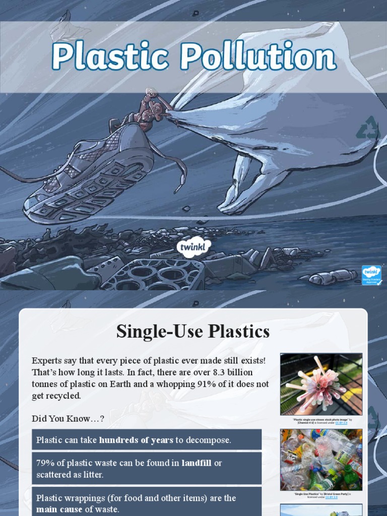 T TP 2550077 Ocean Pollution Single Use Plastics Quick Facts ks2