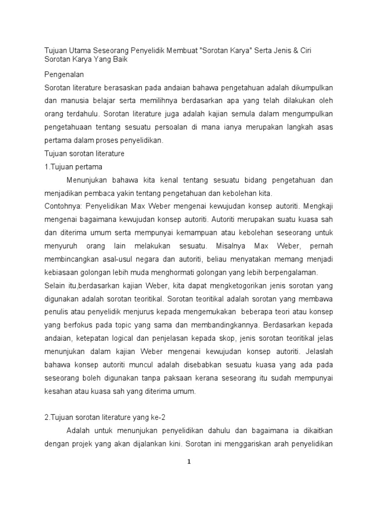 Sorotan Karya | PDF