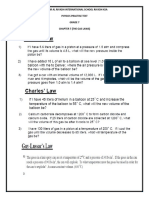 Jawahir Al Riyadh International School Riyadh Ksa Physics Practise Test Grade 7 Chapter 7 (The Gas Laws)