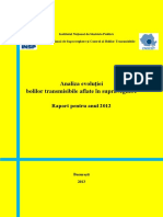 Analiza Evoluției Bolilor Transmisibile Aflate În Supraveghere Raport Pentru Anul 2012 (1)