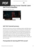 SAP FICO Training Course Tutorial: Learn SAP FI & CO Modules