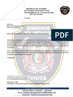 Carta Bomberos. Viotá Capacitación