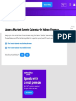 Access Market Events Calendar in Yahoo Finance - Finance For Web Help - SLN5802
