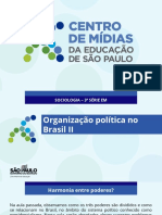 Organização política no Brasil II