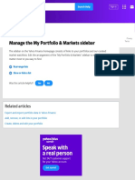 Manage The My Portfolio & Markets Sidebar - Finance For Web Help - SLN28273