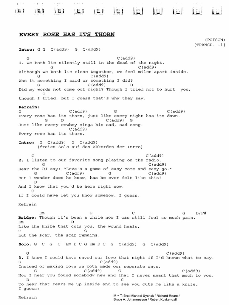 Every Rose Has Its Thorn PDF