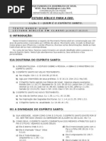 LIÇÃO 1 QUEM É O ESPÍRITO SANTO.