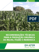 Recomendações técnicas para a produção orgânica de milho feijão e mandioca