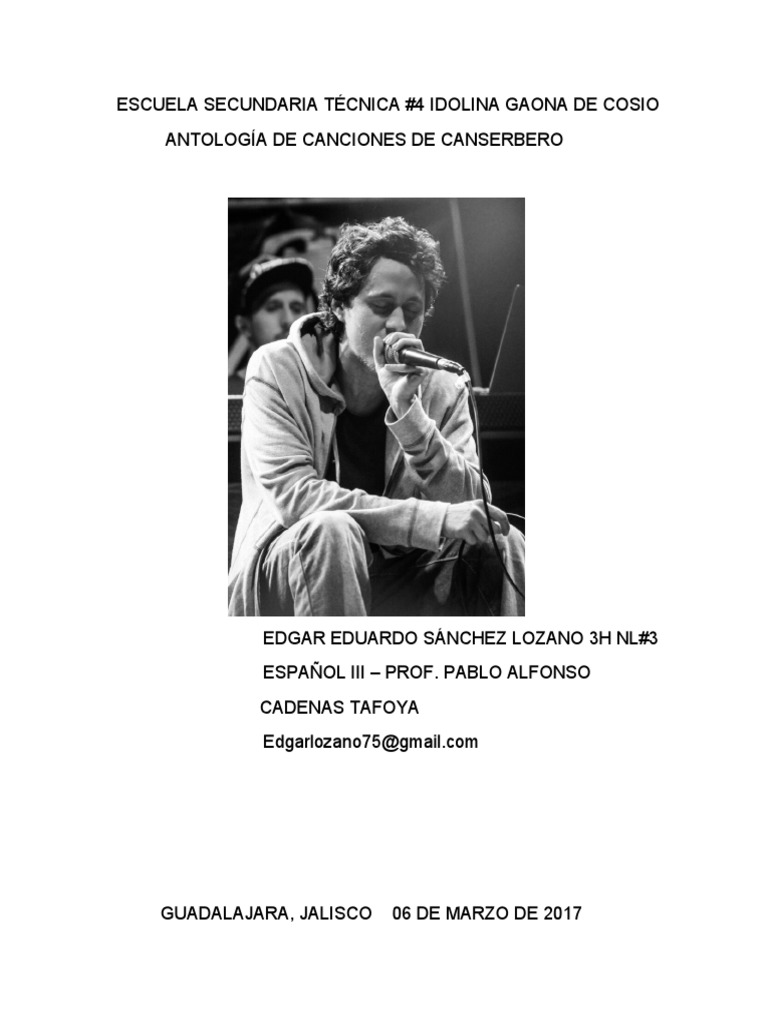 Cual Fue La Ultima Cancion De Canserbero Antología de Canciones de Canserbero | PDF | Amor
