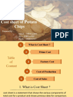 Cost Sheet of Potato