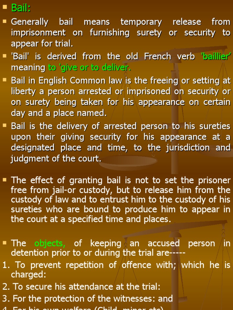 Bail: Legal Insights for Lawyers | PDF | Bail | Arrest