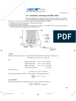 Cantilever Retaining Wall - Metric