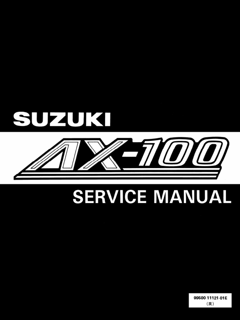 Manual de Reparacion Suzuki Ax 100 | PDF