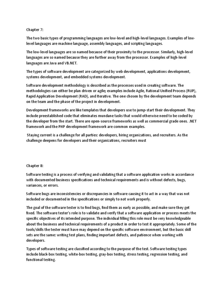 Programming Languages and Software Testing | PDF | Software Testing ...