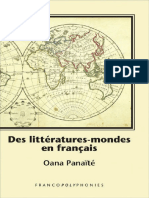 (Francopolyphonies) Oana Panaite-Des Litteratures-Mondes en Francais - Ecritures Singulieres, Poetiques Transfrontalieres Dans La Prose Contemporaine-Rodopi (2012)