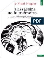 Vidal Naquet Pierre Les Assassins de La Mémoire