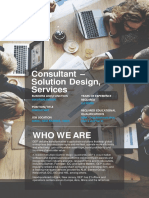 Consultant - Solution Design, Services: Our Core