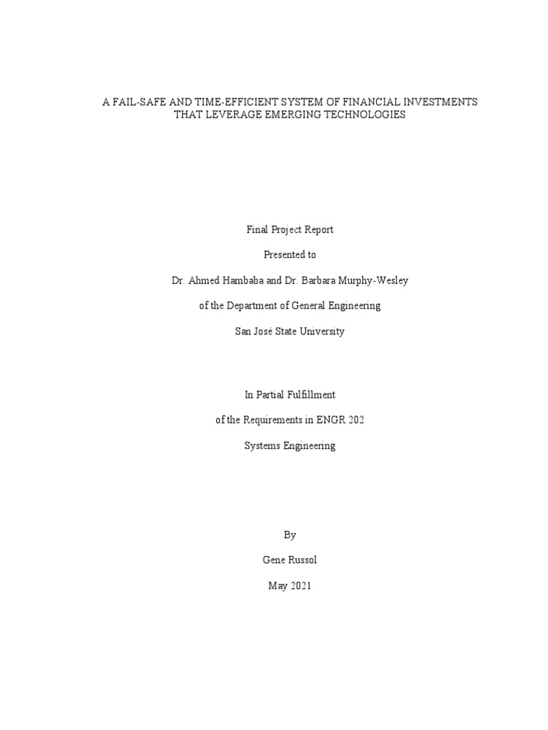 ENGR 202 Final Written Project Report - Gene Russol Final | PDF ...