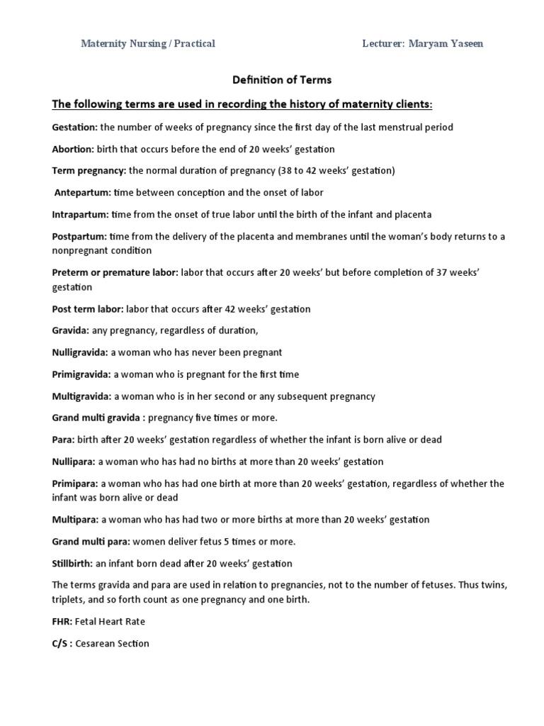 Definition of Terms The Following Terms Are Used in Recording The