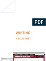 Writing - A Blog Post