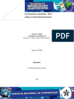 Evidencia 2 CLASIFICACION ARANCELARIA