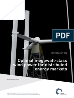 Optimal Megawatt-Class Wind Power For Distributed Energy Markets