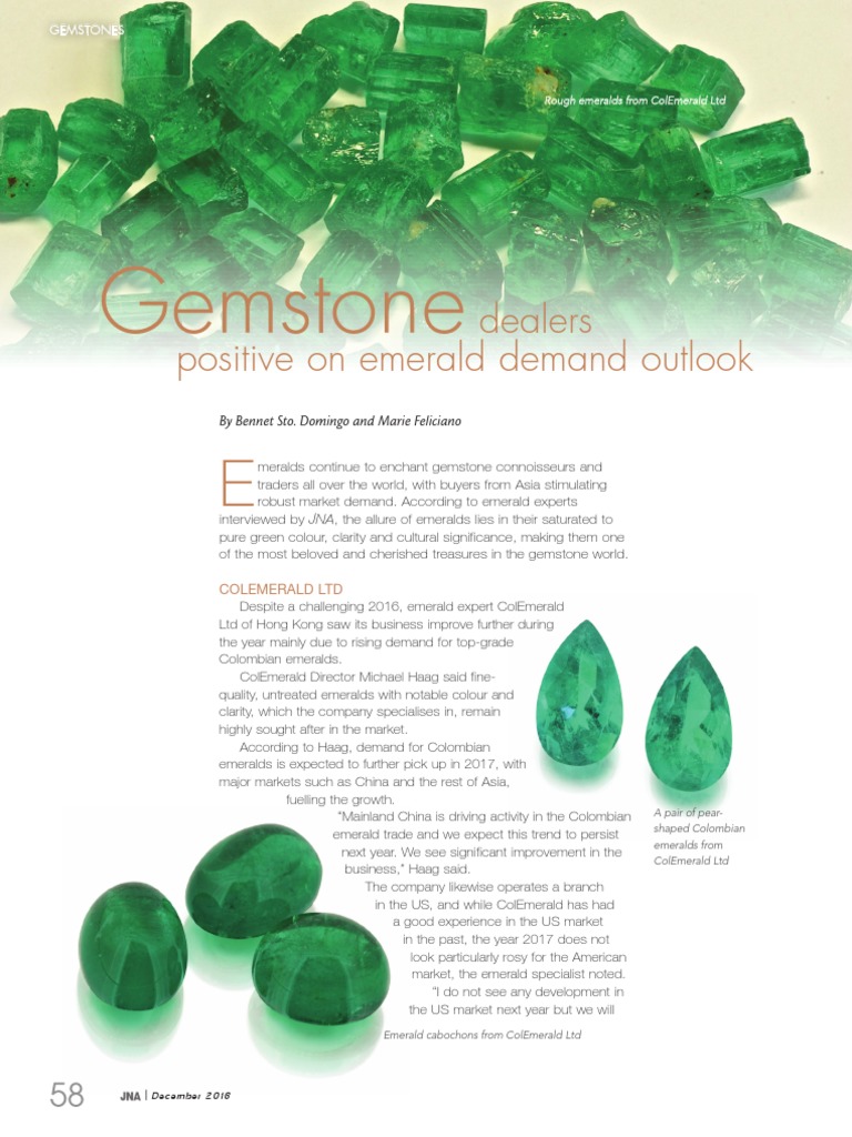 Gemstone: Dealers Positive On Emerald Demand Outlook | PDF | Gemstone ...