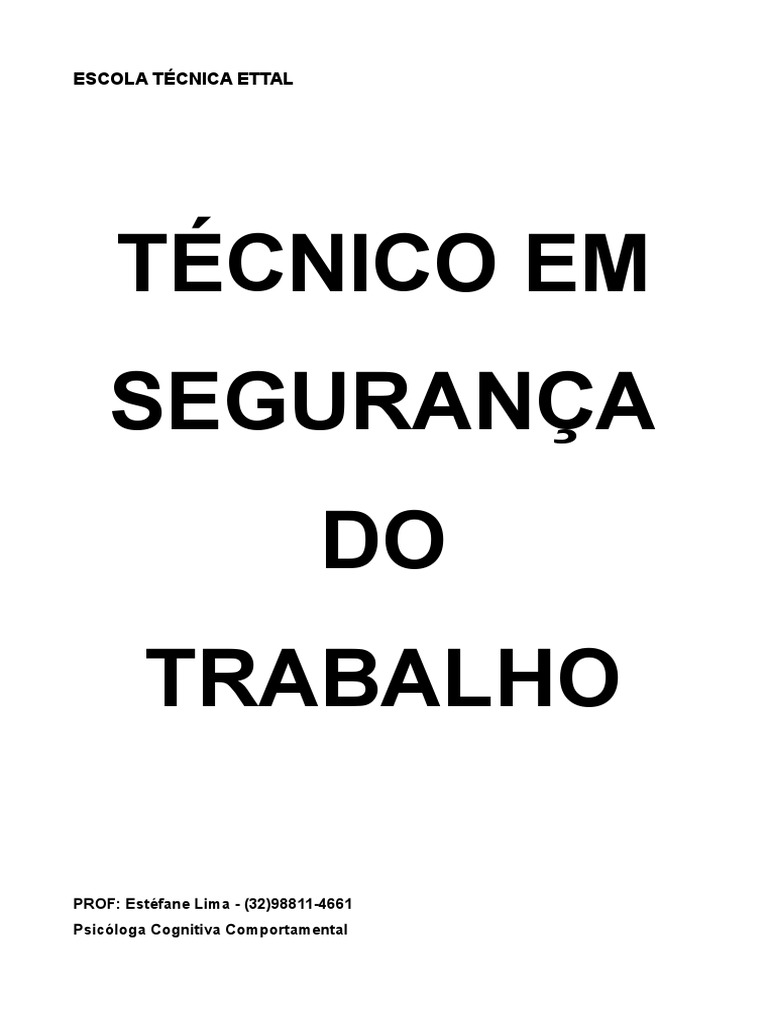 Apostila de Segurança Do Trabalho PDF | PDF | Comunicação | Comentários
