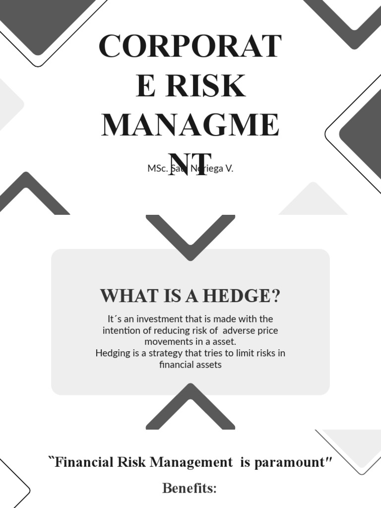 Corporate Risk Management | PDF | Hedge (Finance) | Futures Contract