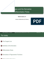 Lec 2.1 Derivatives, Differentiation Rules and Higher Order Derivatives