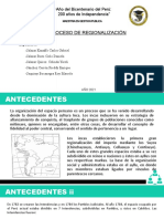 El Proceso de Regionalizacion en El Peru