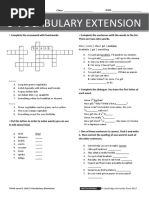 Think l1 Unit 3 Vocabulary Extension