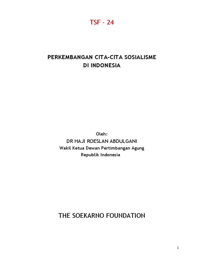 Perkembangan Cita Cita Sosialisme Pdf