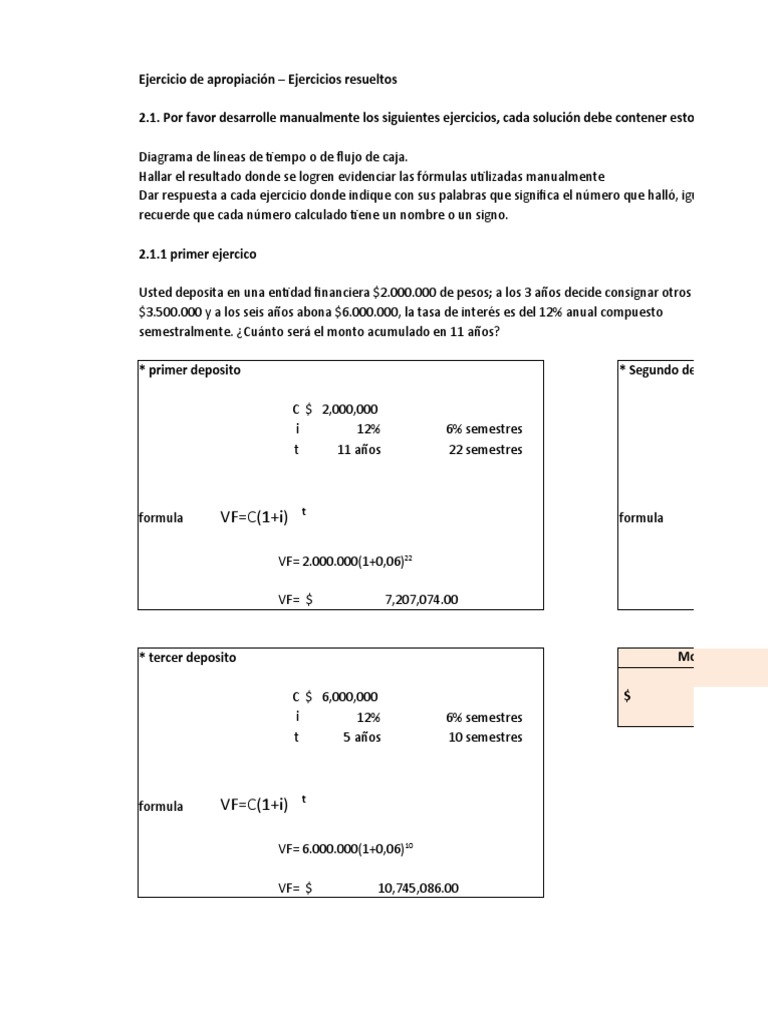 Ejercicios Resueltos de Finanzas y Ahorro | PDF | Economias | Dinero