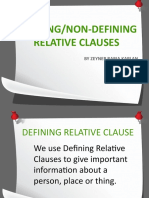 Defining/Non-Defining Relative Clauses: by Zeynep Rabia Kaplan